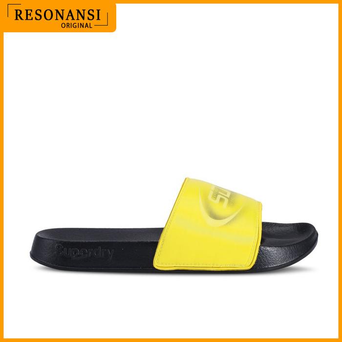 SANDAL TERBARU WANITA SUPERDRY ORIGINAL HOLOGRAM POOL SLIDES EMPUK