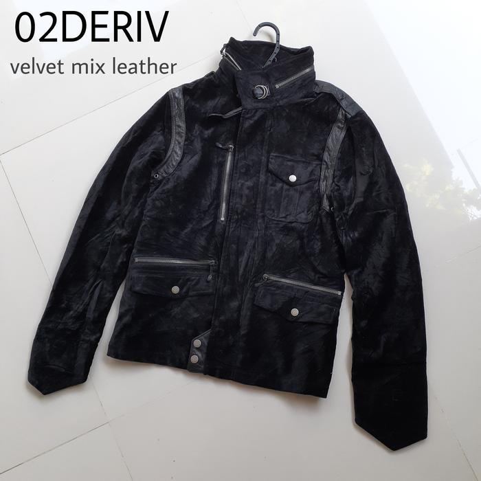 Jaket velvet mix leather 02deriv second