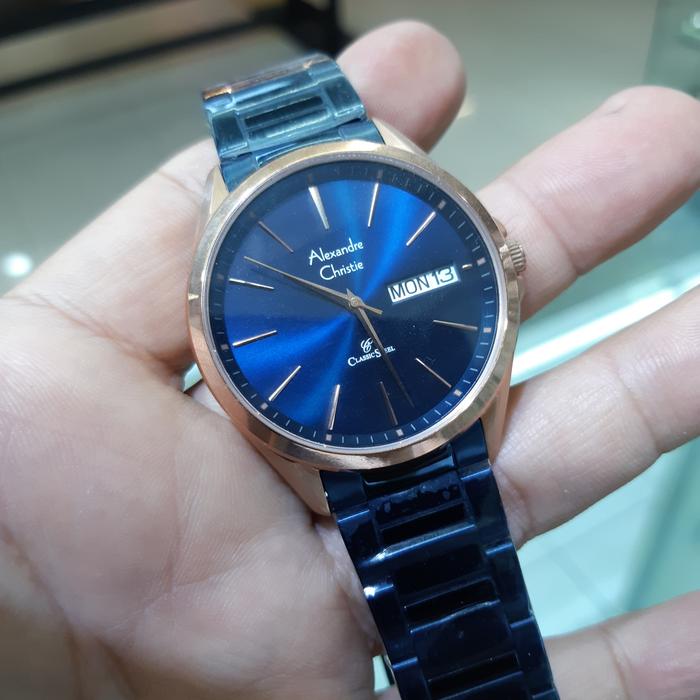 jam tangan pria ALEXANDRE CHRISTIE 8592 MEBURBU (BIRU)