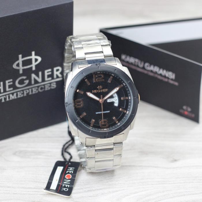 Jam tangan pria Hegner 392 tali rantai original