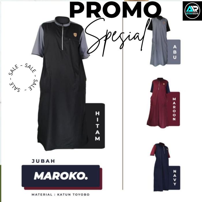 JUBAH MAROKO Bahan KATUN TOYOBO ORIGINAL QUALITY Free Peci Rajut