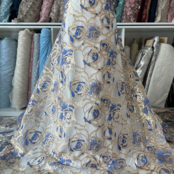 Jacquard Organza Rose