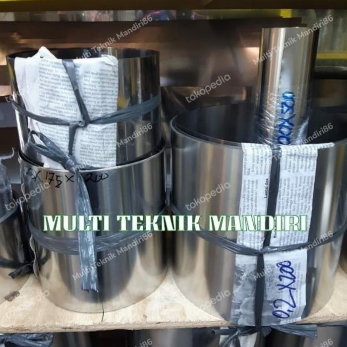 shim plat stainless 304 1,2mm x 300mm x 1000mm - plat stainless 1,2mm