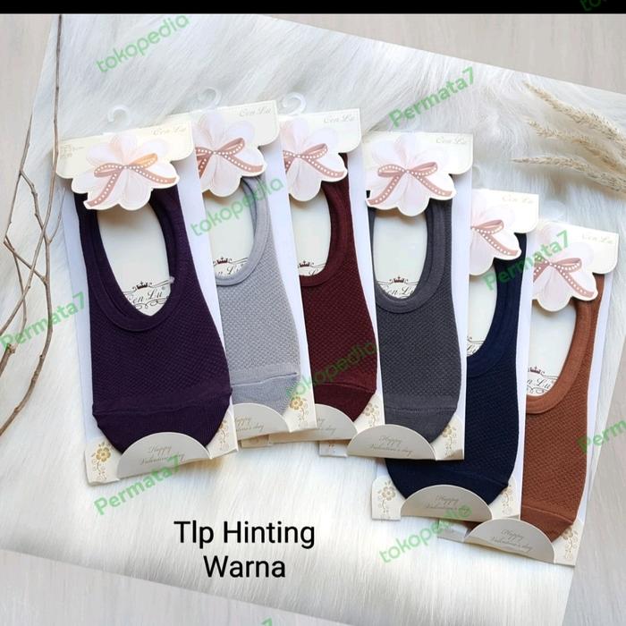 Tlp Hinting Kaos Kaki Telapak Wanita Lembut Nyaman Hitam Dewasa Stocking Bahan Impor Premium - Motif