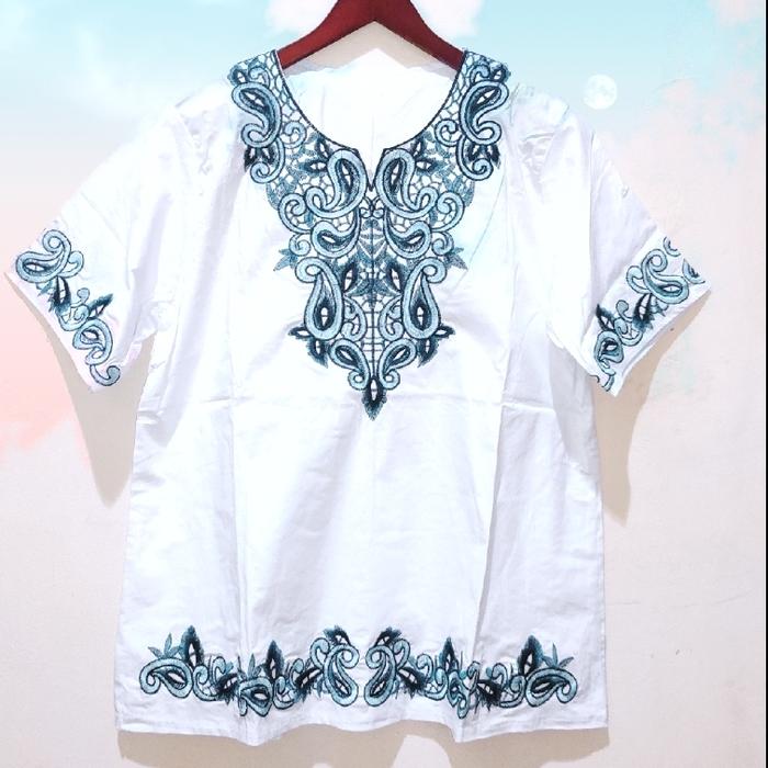 blouse putih bordir / blouse bordir /blouse putih stretch / blouse