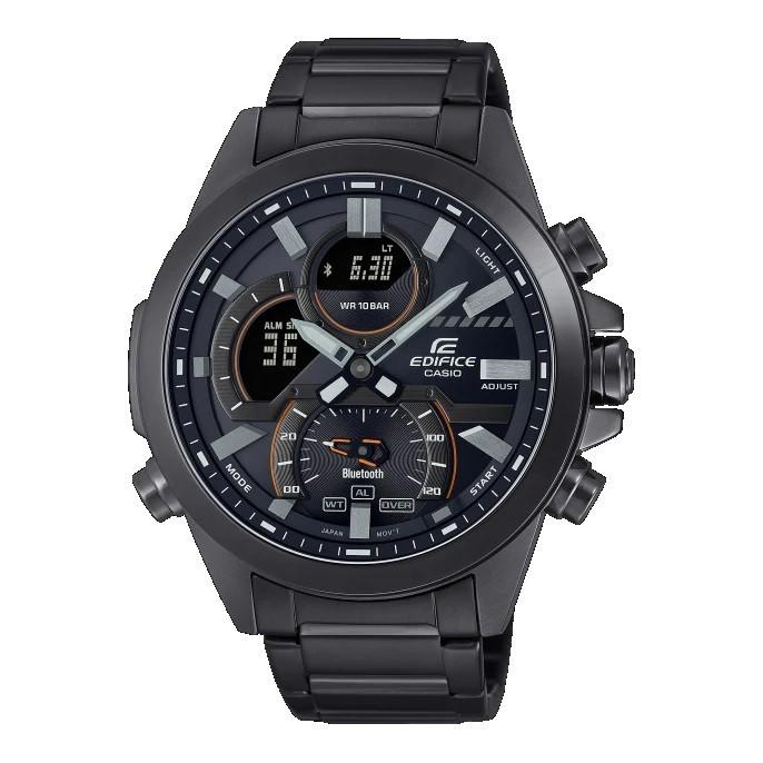 EDIFICE ECB-30DC-1ADF - Jam Tangan Pria DualTime ORIGINAL - Black