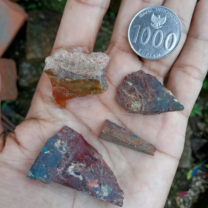 Paket Bacan Coklat - krecekan ( Batu Akik asli Natural Ternate )