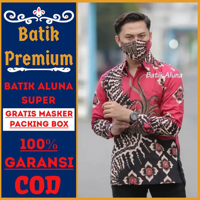 Batik premium pria lengan panjang seragam couple modern keris original