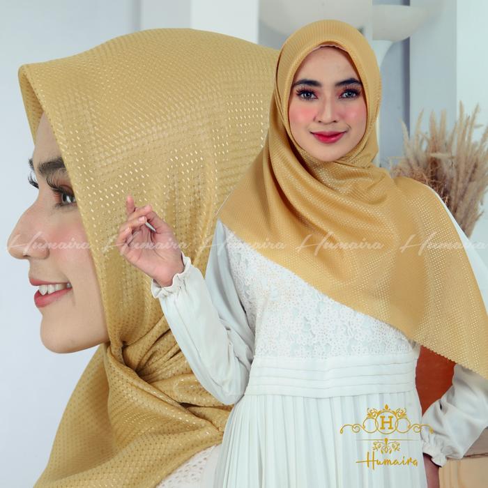 Kerudung Jilbab Segi empat | Segiempat Embos bahan Rubycon |