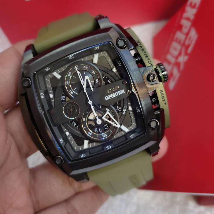 Jam Tangan PRIA ORIGINAL EXP EXPEDITION E 3008 M Silid Steel