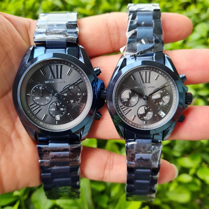 Jam Tangan Wanita Couple Michael Kors Mk 6248 Stainless Blue