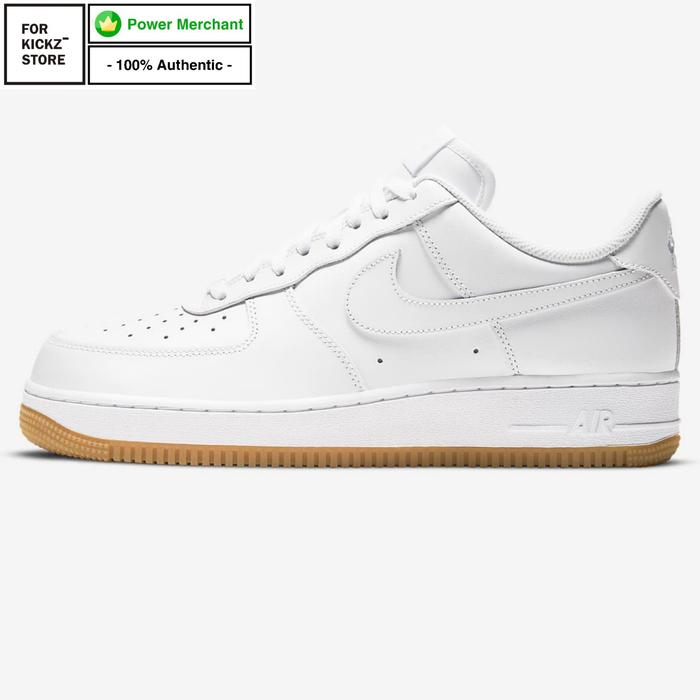 NIKE AIR FORCE 1 '07 WHITE GUM LIGHT BROWN