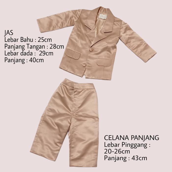 Setelan Jas Suite Tuxedo Blazer Gold Anak Laki Laki Premium Preloved