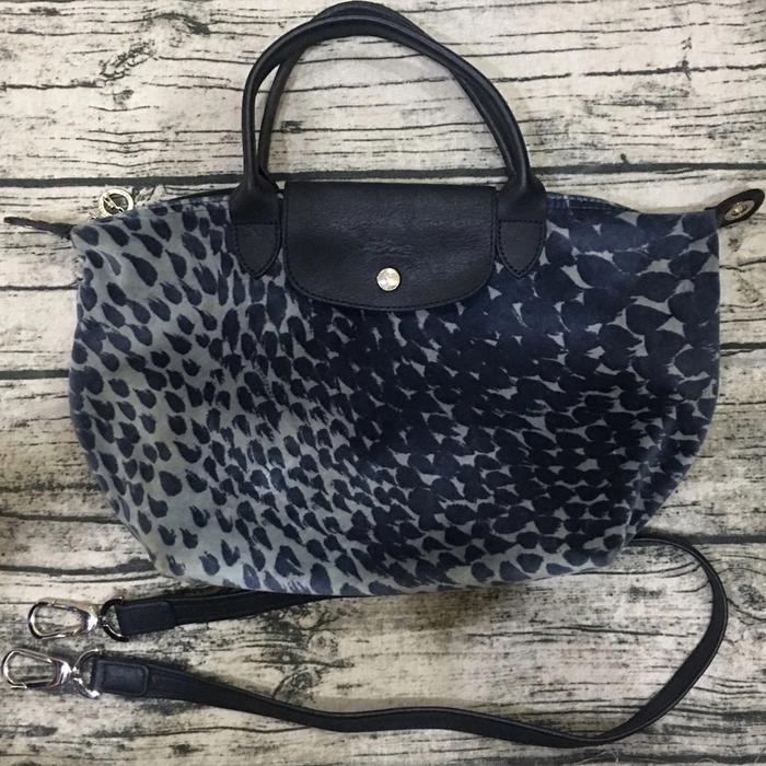 tas longchamp neo bludru wanita preloved original