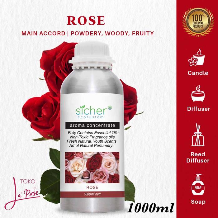 Essential Oil Rose 1000ml Aromatherapy Natural Minyak Aroma Terapi 1L