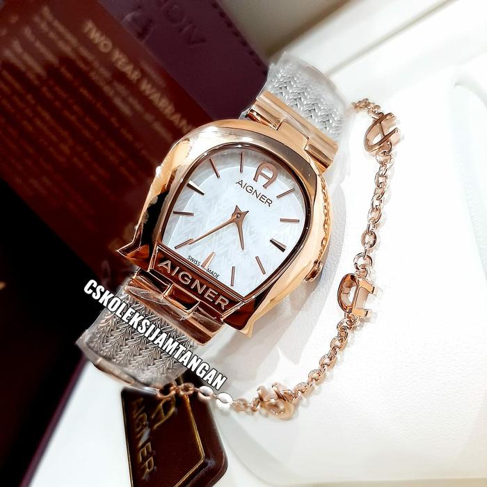 JAM TANGAN WANITA AIGNER ARWLG2101214 CREMONA NUOVO ROSEGOLD ORIGINAL