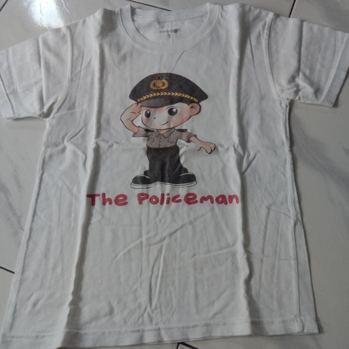 baju atasan anak laki laki/cowok polisi/police preloved