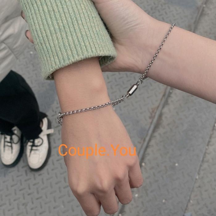 Gelang Rantai Magnet Couple (2pcs fullbox)