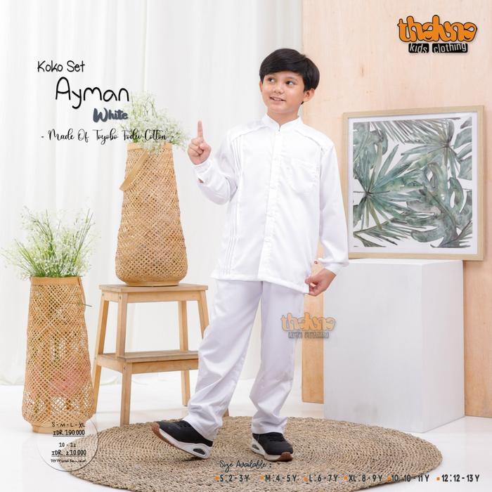 Setelan Koko Anak Putih Thaluna Kids KOKO SET AYMAN