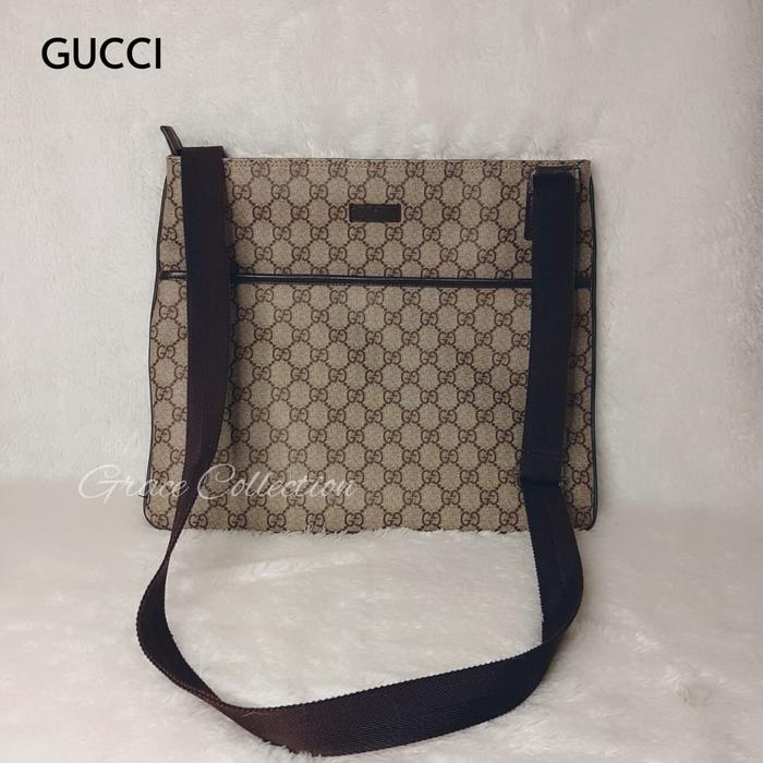 TAS PRIA BRANDED ORIGINAL - GC GG SUPREME CROSSBODY BAG BIEGE BROWN L