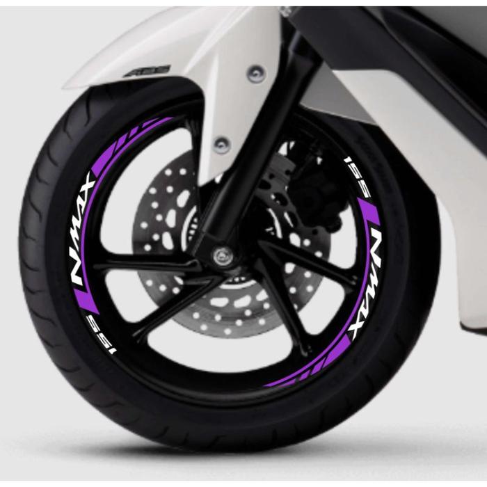 Sticker velg nmax putih ungu untuk semua jenis motor nmax