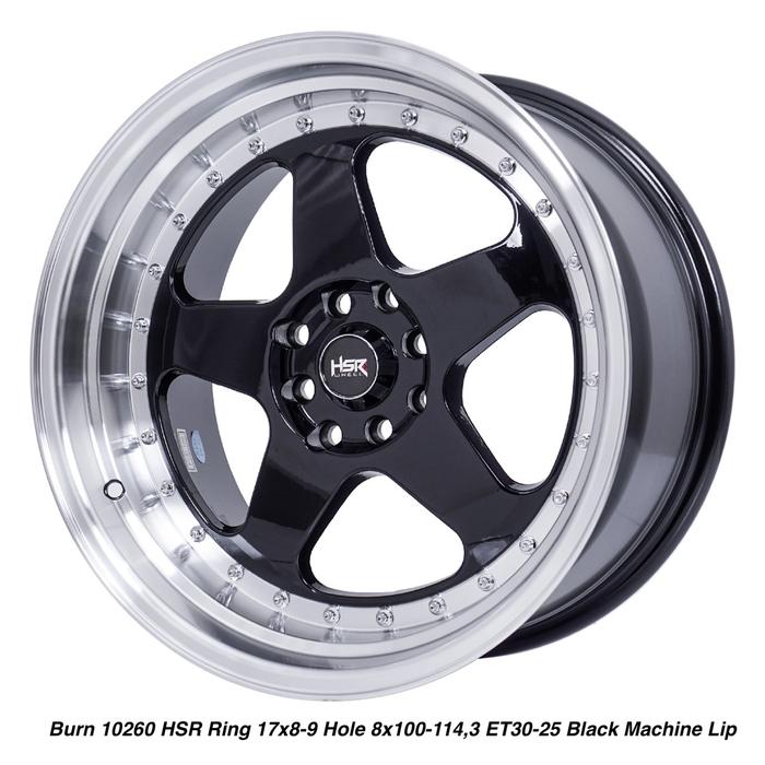 Velg mobil ring 17 tipe BURN HSR R17 PCD 4X100 - 4X114,3 Velg R17