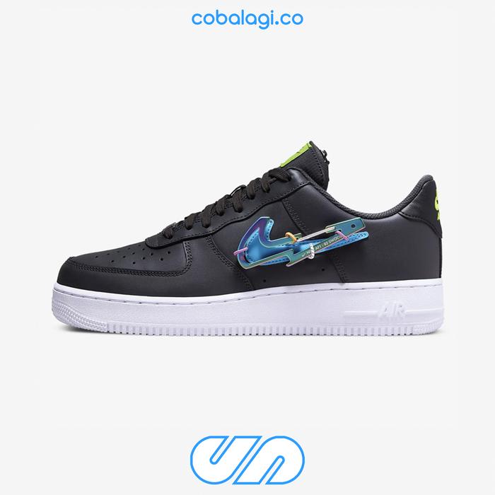 NIKE Air Force 1 '07 PRM Low Carabiner Swoosh Blue Black ORIGINAL