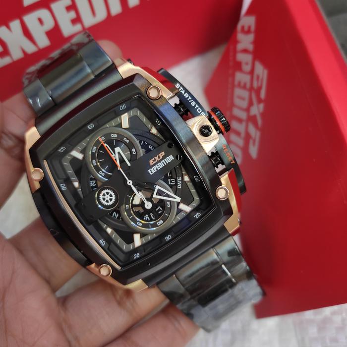 Jam Tangan PRIA ORIGINAL EXPEDITION EXP E 3008 M St Stainless