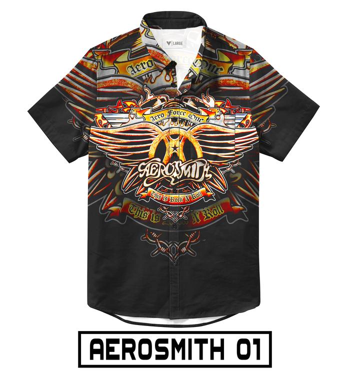 Kemeja Fullprint Music AEROSMITH Premium Quality - AEROSMITH