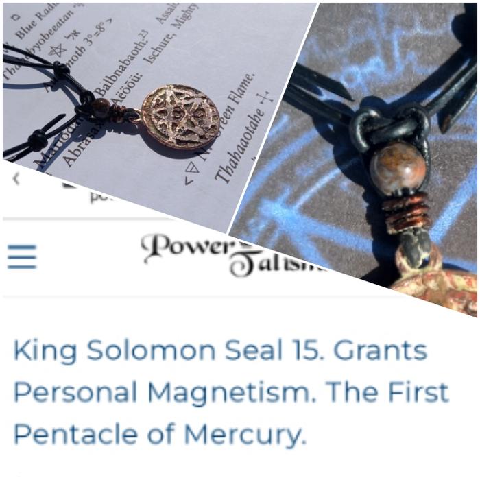 Kalung Segel 15 Grants Personal Magnetism Batu Petersite Raja Sulaiman