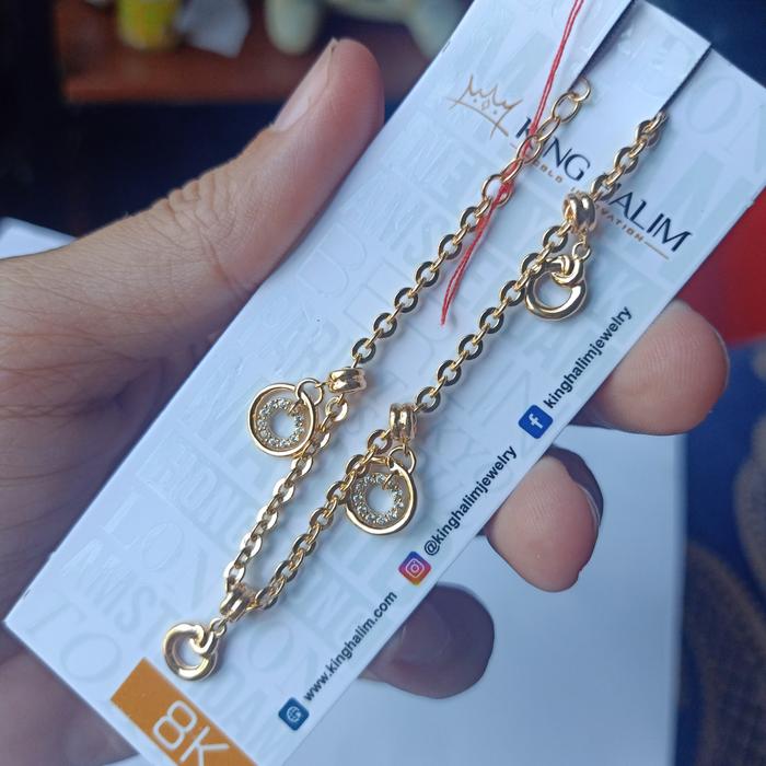 gelang emas king Halim 8k 375 4.35gr