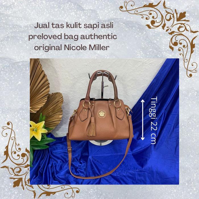 preloved Jual tas kulit sapi asli bag authentic original Nicole Miller