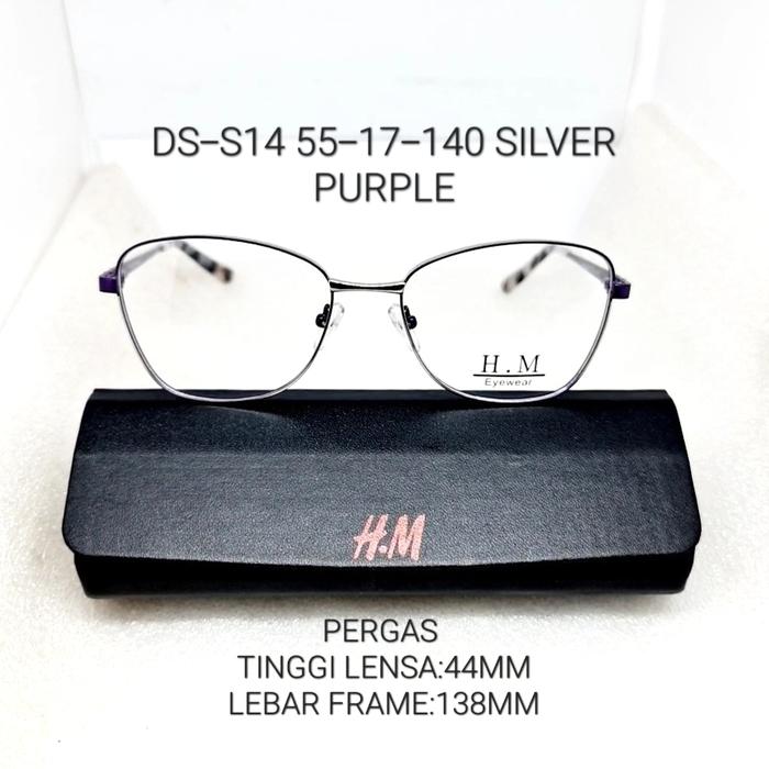 FRAME KACAMATA FASHION WANITA H.M DS S14 55-17-140 KAKI PERGAS SPRING