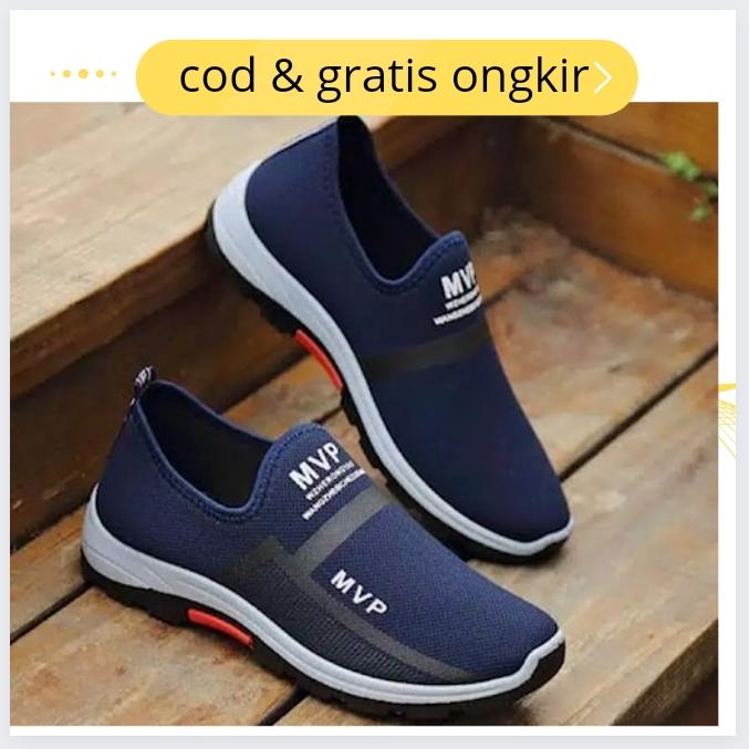 sepatu pria wanita sepatu casual MVP sepatu slip on MVP pria wanita