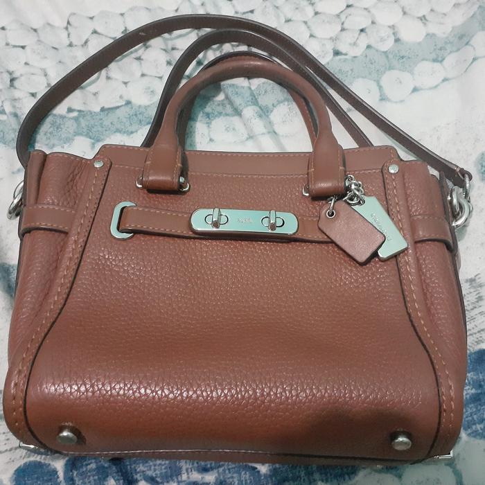 Coach Swagger 21 Brown Preloved VGC
