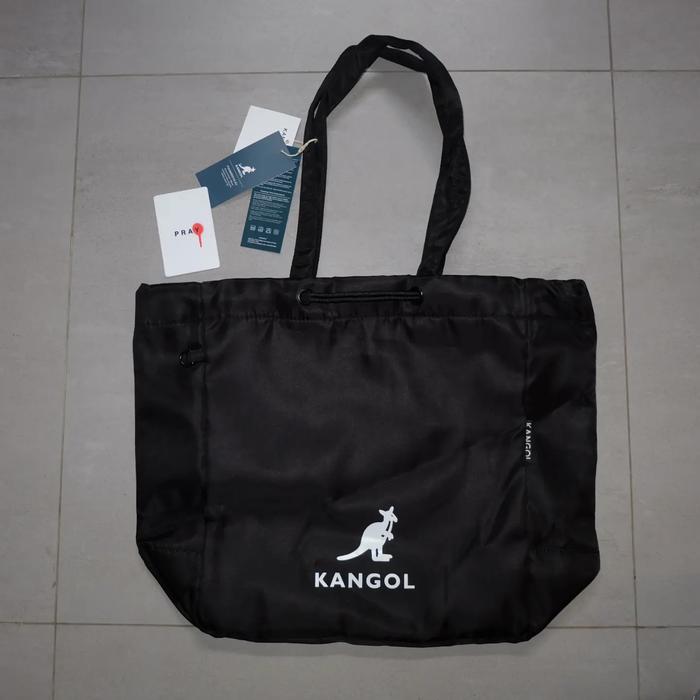 KANGOL LEVE SHOPPER BAG BEIGE / Kangol Big Tote Bag Original Black