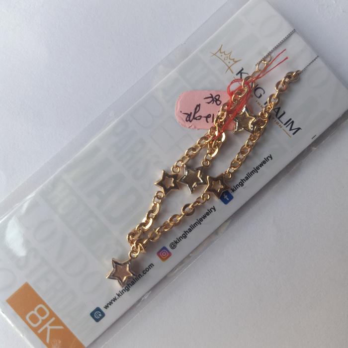 gelang emas king Halim 8k 375 3.12gr