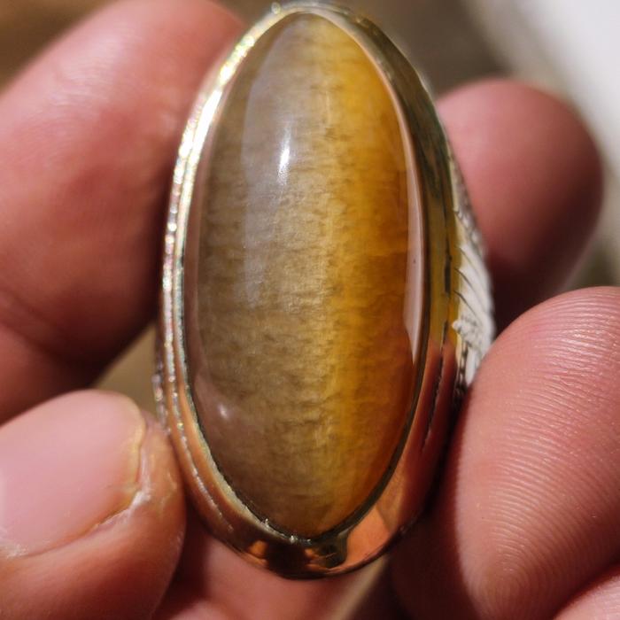 Cincin Batu Akik PANDAN NANAS LUMUT CHALSEDONY Asli batu alam 428