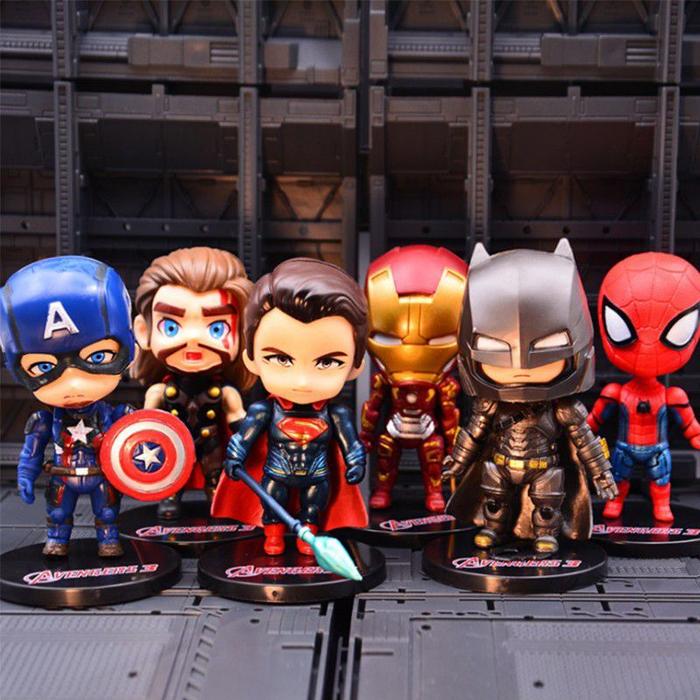 Figures Batman Superman Spiderman Ironman Captain America Thor Avenger