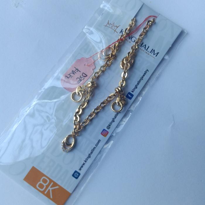 gelang emas king Halim 8k 375 3.95gr