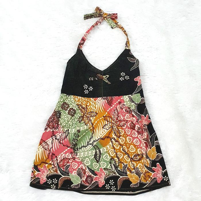 dress bayi perempuan halter neck batik khas Yogya