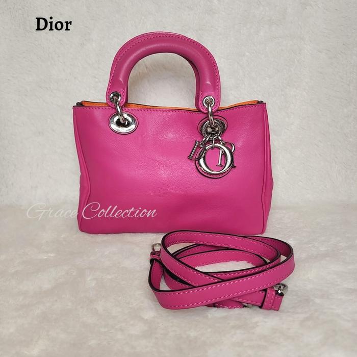 TAS WANITA BRANDED ORIGIAL - D I O R I S S I M O TOTE BAG MINI FUSCHIA