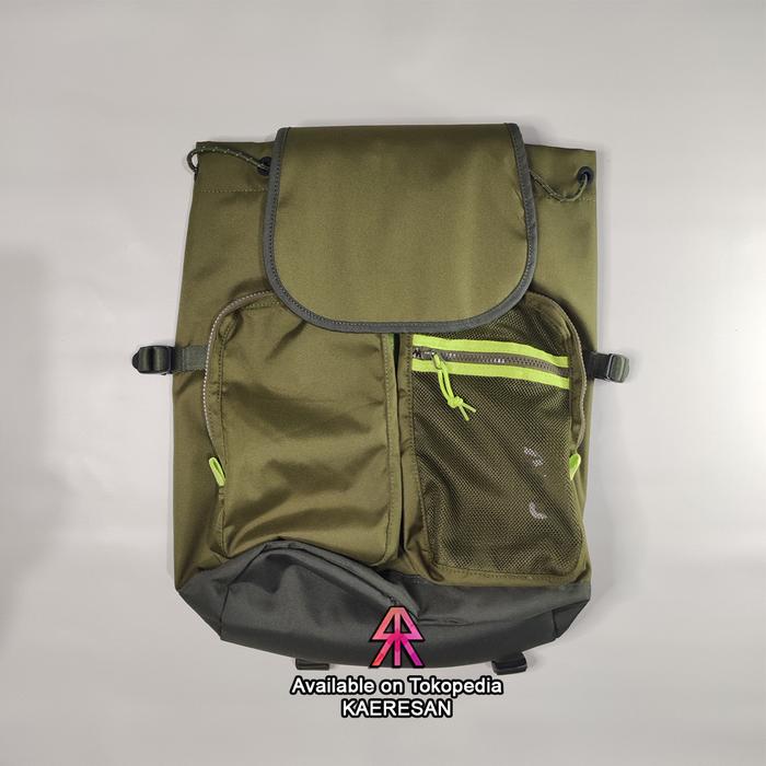 Sale Tas Backpack Converse Rucksack Dark Moss/Cargo Khaki/Lime Twi 100% Original