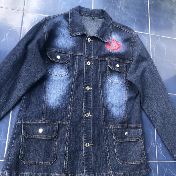 Denim jacket jaket jeans preloved thrift