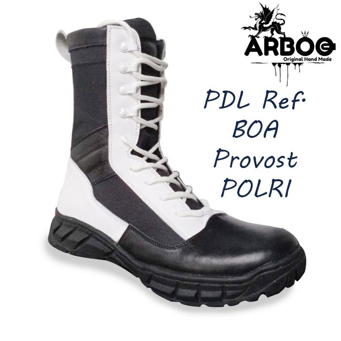 sepatu pdl provos polri tni pm boa HITAM PUTIH BOOTS DINAS POLRI - 40