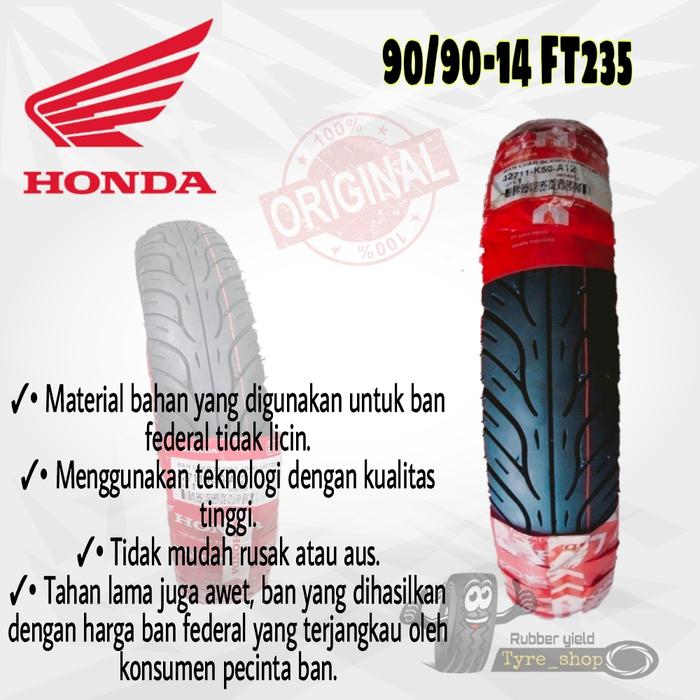 Ban luar Honda federal FT235 90/90-14 Tubles