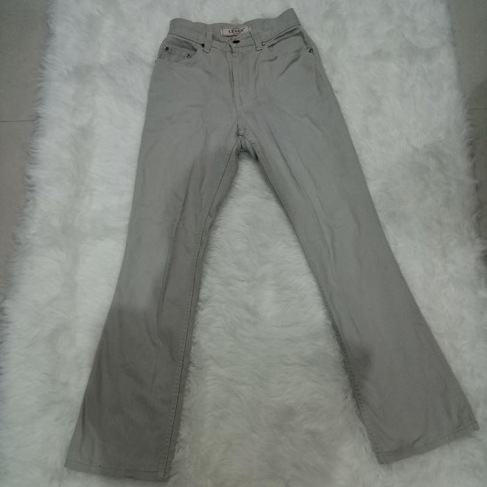 Celana jeans denim pria abu muda leggs clothes