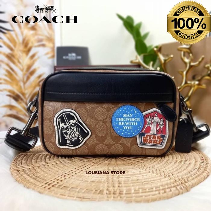 Coach Signature With Star Wars Patches Graham Crossbody Bag