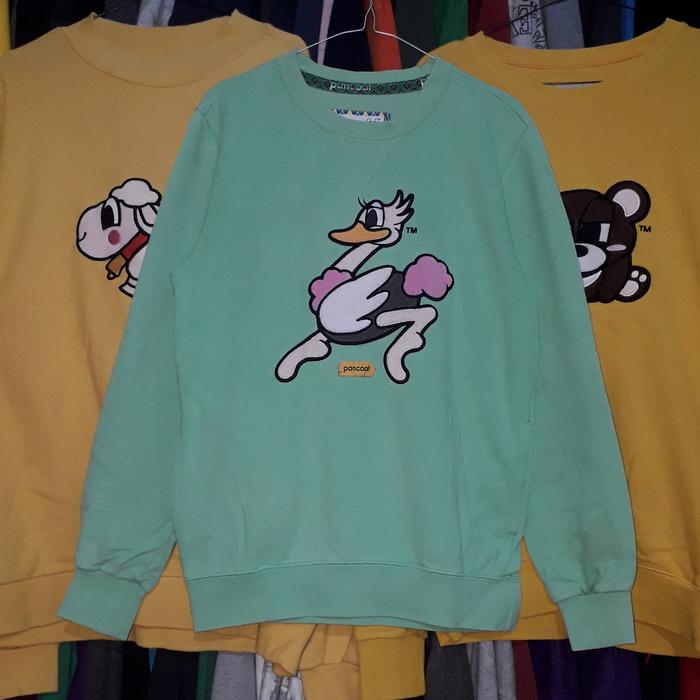 Crewneck pancoat burung unta