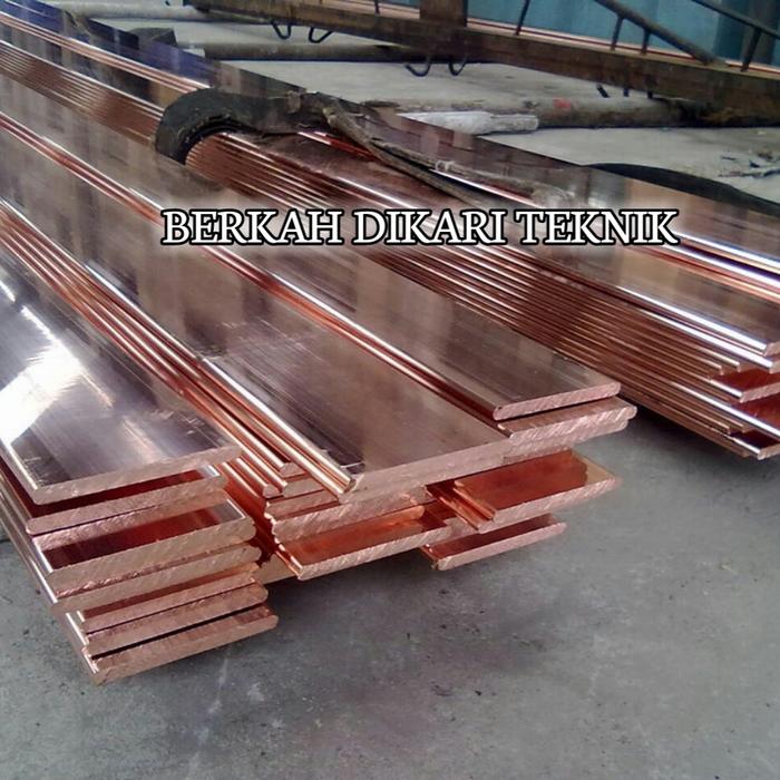 Plat Strip Busbar Tembaga 10mm x 60mm x 400mm - plat strip tembaga